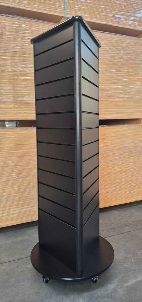 Slatwall Black 3 Way Display