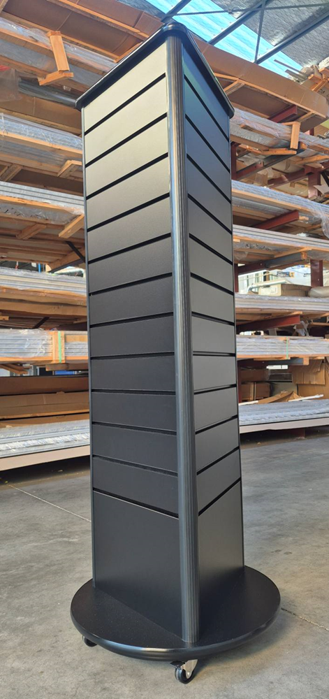 Slatwall Black 3 Way Display