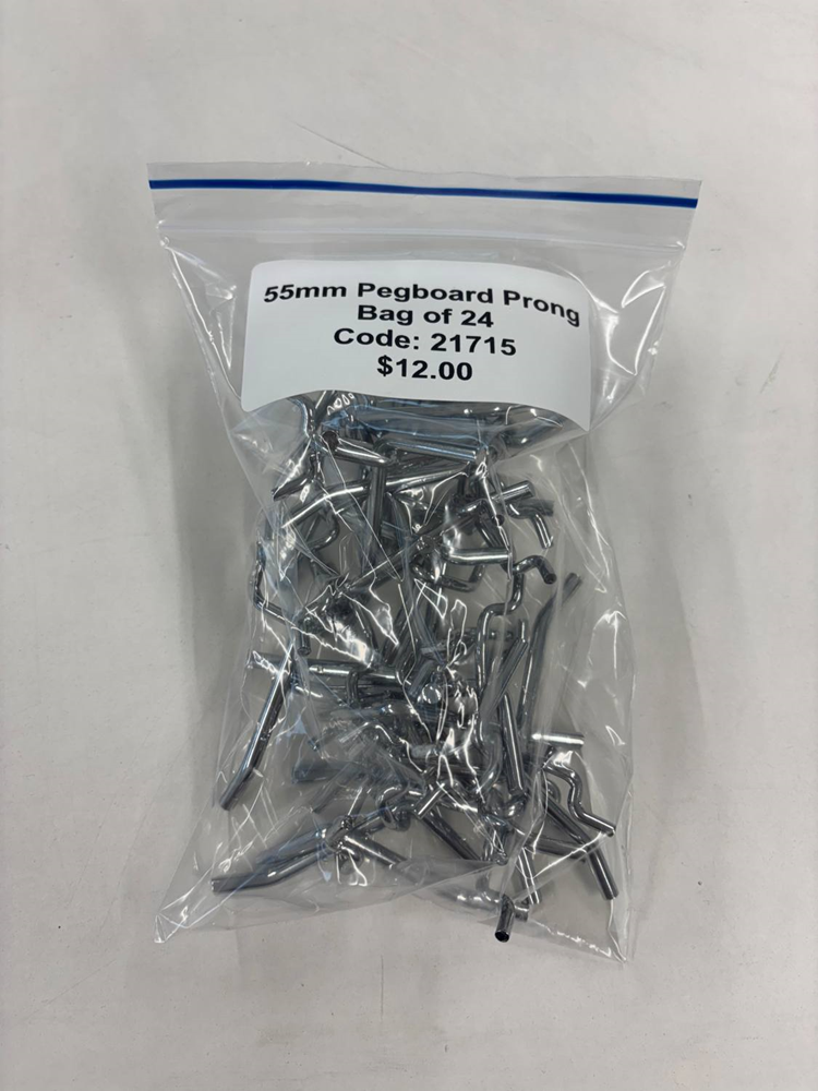 55mm Pegboard Prong Bag of 25