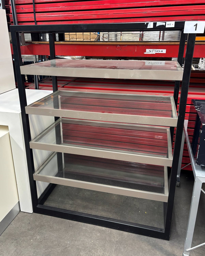 Black Glass Display Shelving