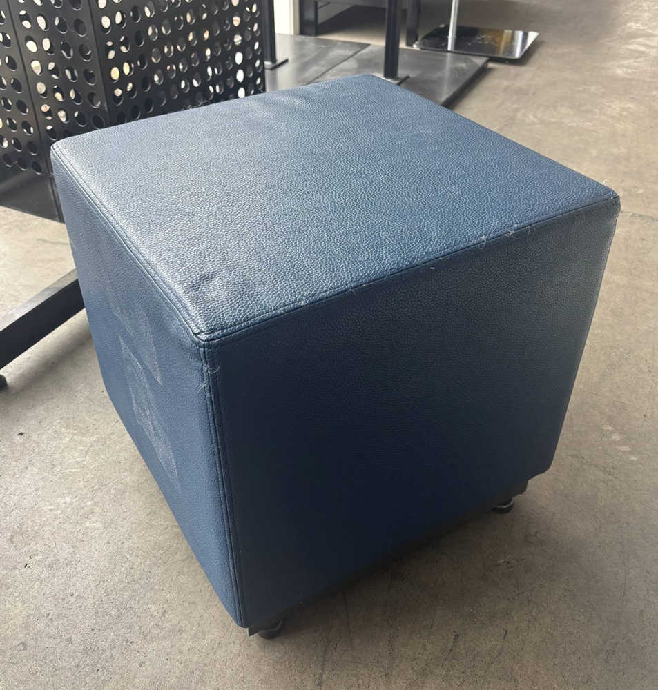 Blue Square Ottoman - Used