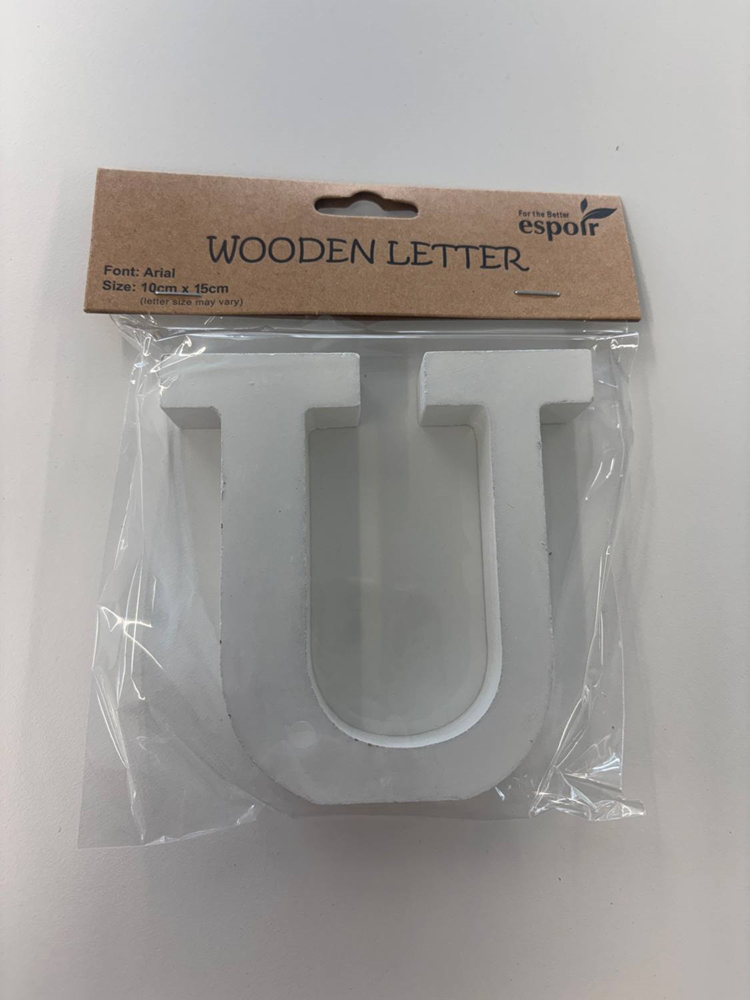 Wooden Letter U