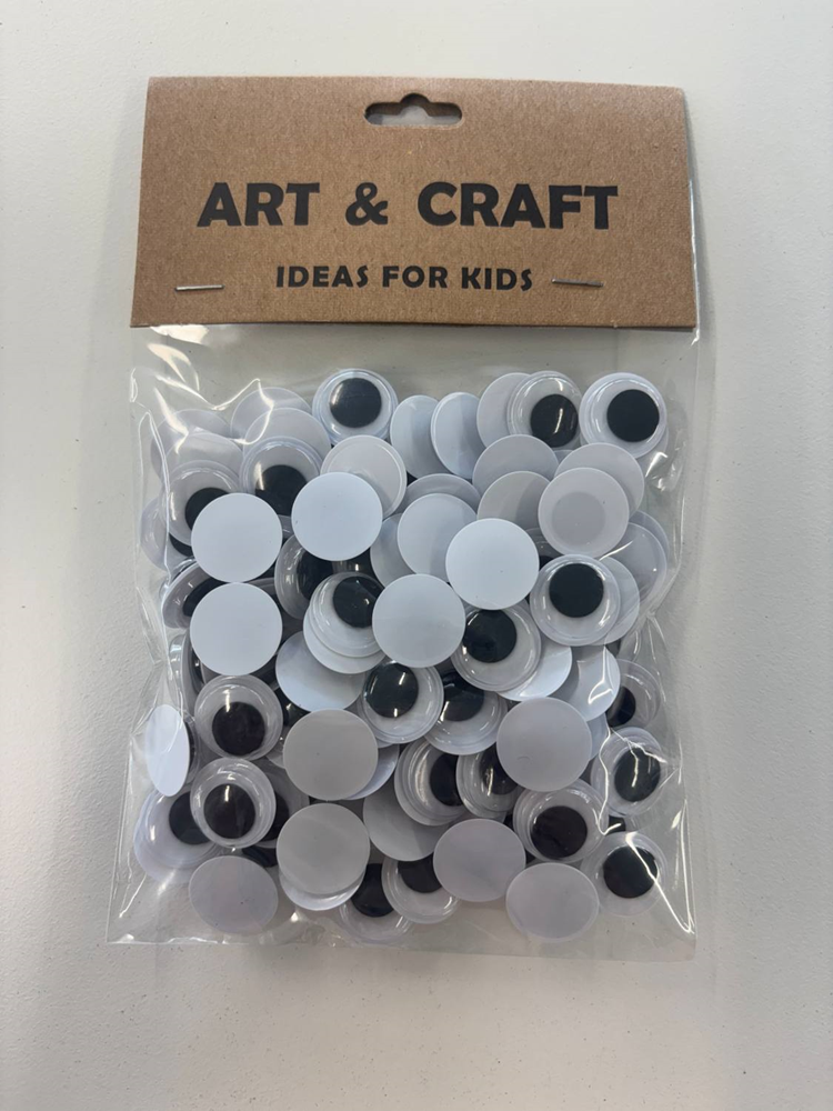 Art & Craft Eyes Black 1.6cm
