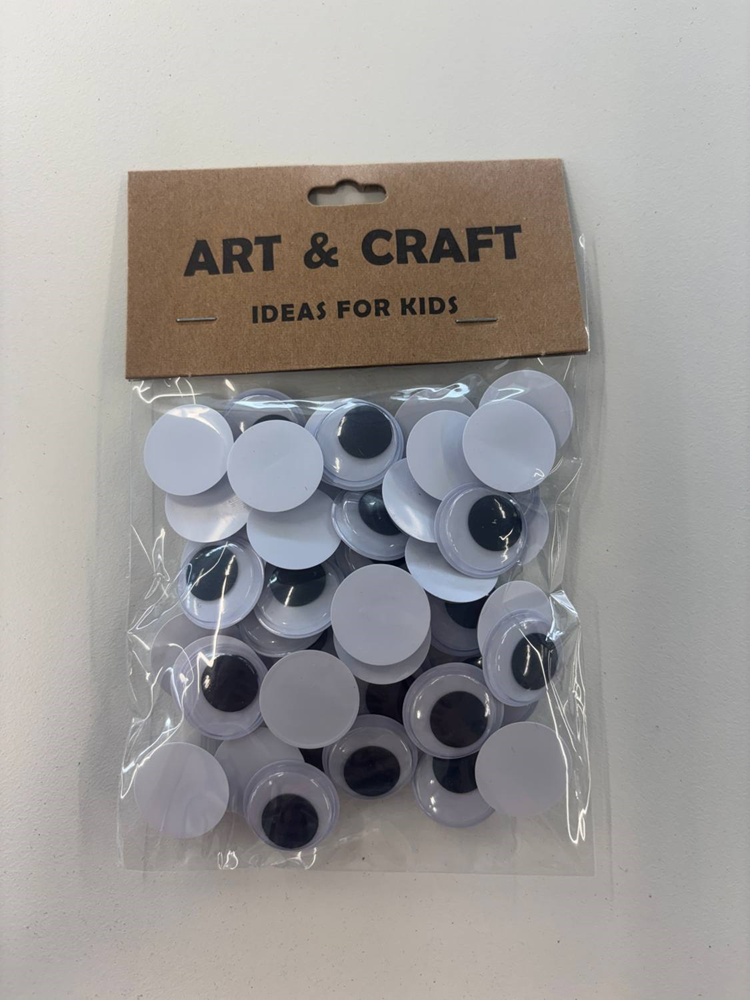 Art & Craft Eyes Black 2cm
