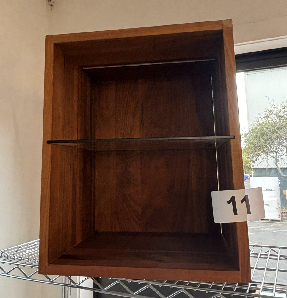 Wooden Display with Glass She