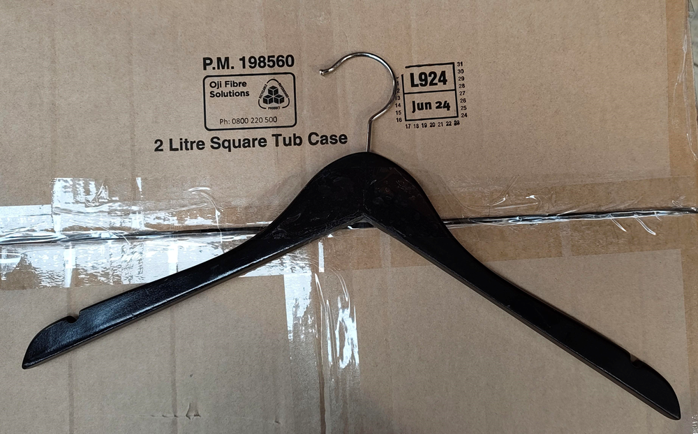 Black Wooden Straight Hanger