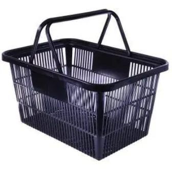 27L Black Shopping Basket New