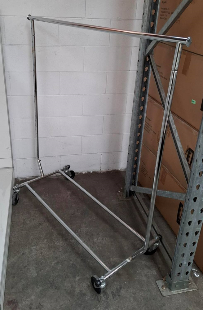 Chrome Single Clothing Rail -