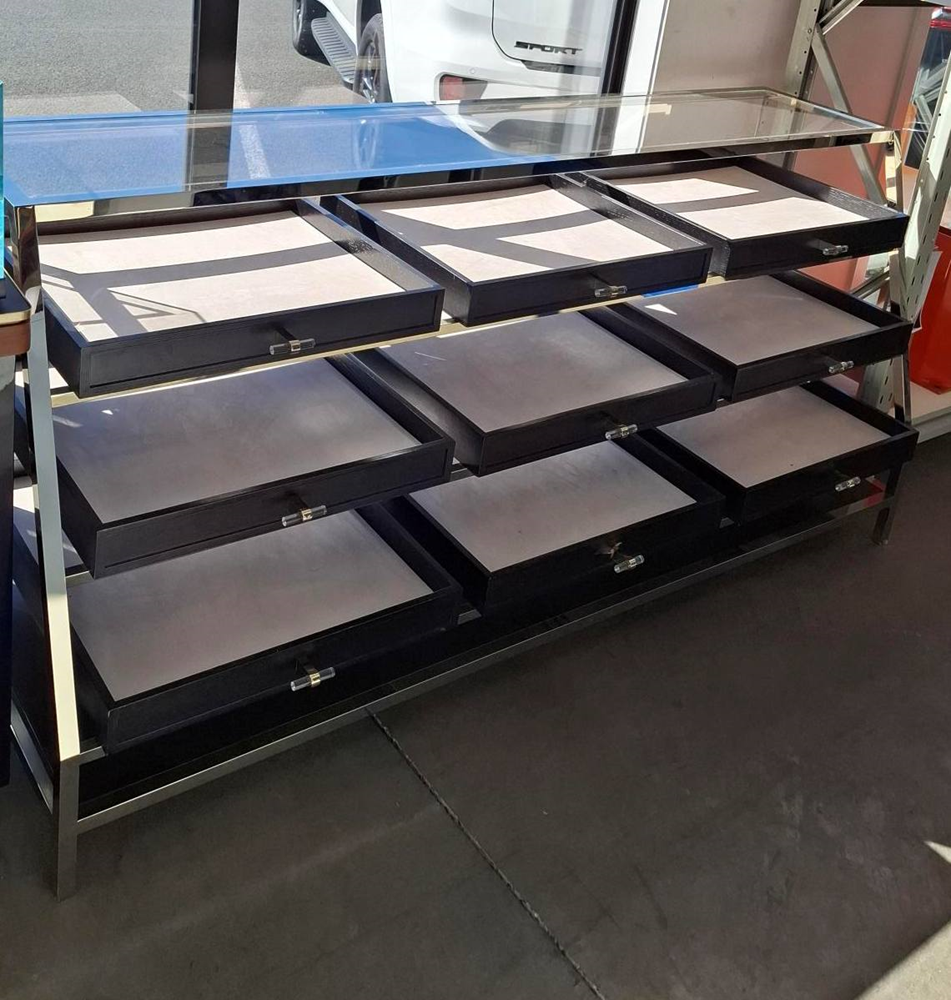 Glass Top Display With Open D