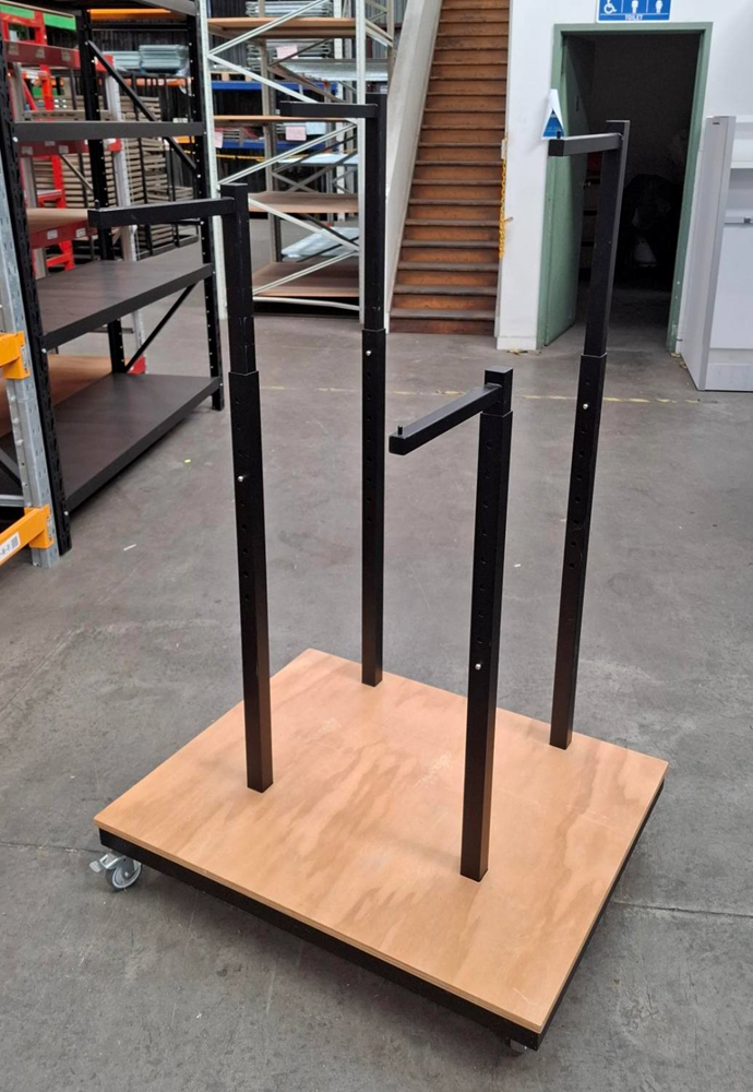 4 Way Clothing Rack On Castor