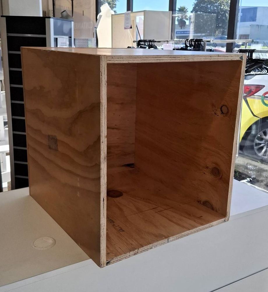 Wooden Cube Dump Bin or Plint
