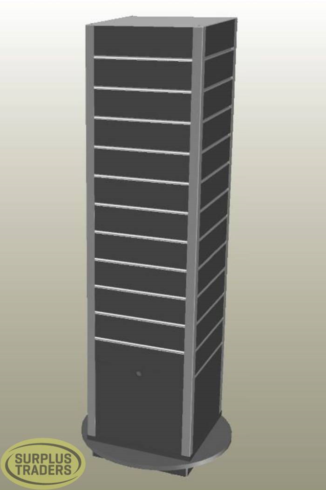 Slatwall Black 4 Way Display