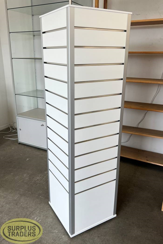 Slatwall White 4 Way Display