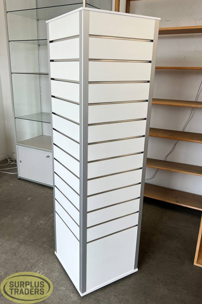 Slatwall White 4 Way Display